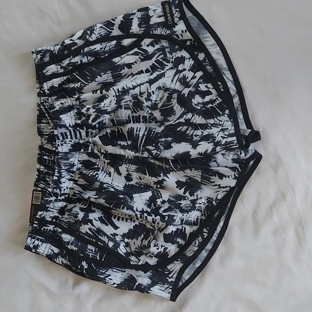 Calvin Klein Black and White Athletic Shorts